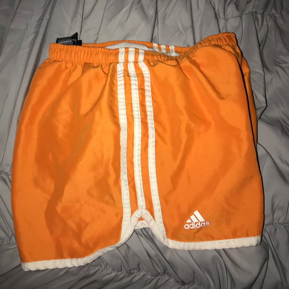 Orange Adidas Tennessee shorts
